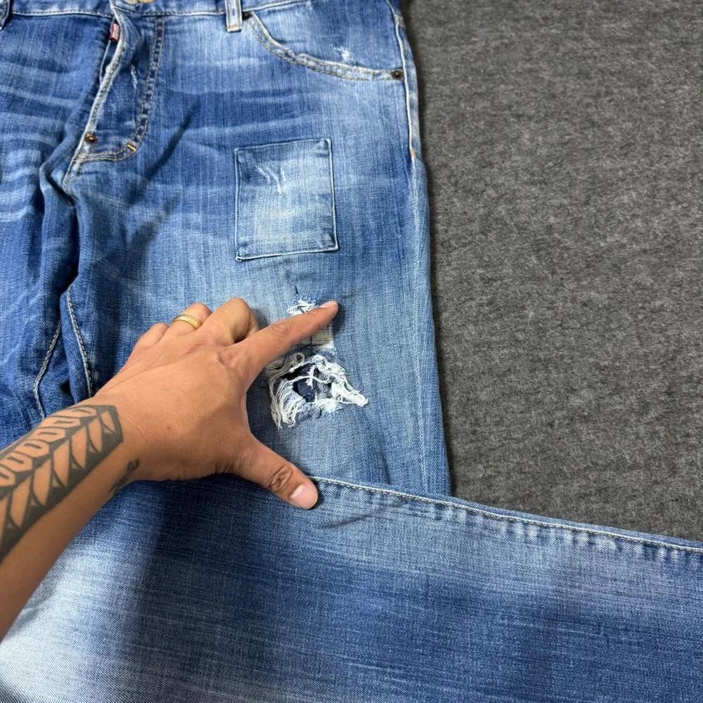 Dsquared2 Cool Guy Distressed Blue Jeans S74LB0615 Mens Size 54 IT (36x34)